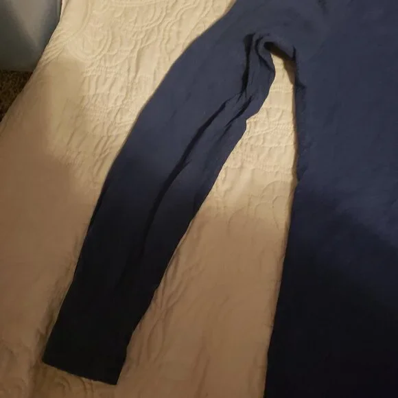 Faded Glory Long Sleeve V-Neck layering tee - Heather Blue Size LG - Picture 2 of 8